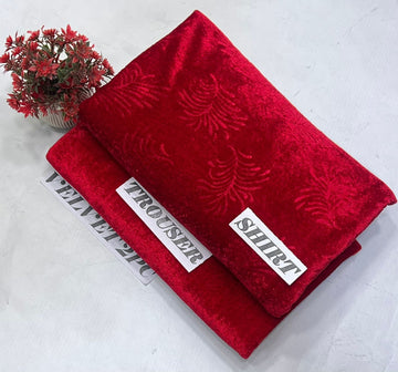 KOREAN VELVET 2PC KT-01 ( Red )